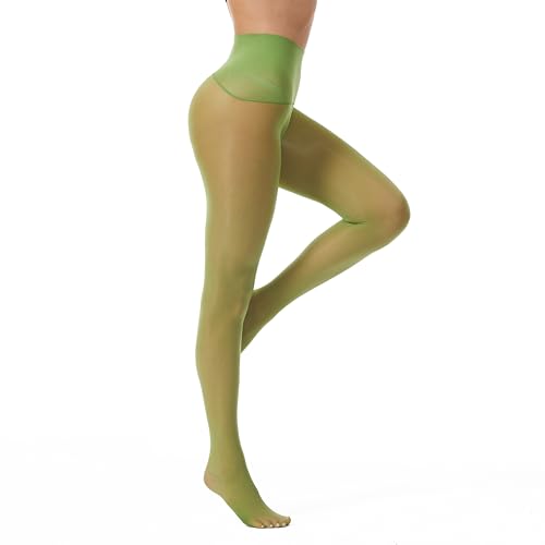 Image of Frola Oil Shiny Stockings Pantyhose 360Seamless Crotch High Waist Smooth Tights for Women