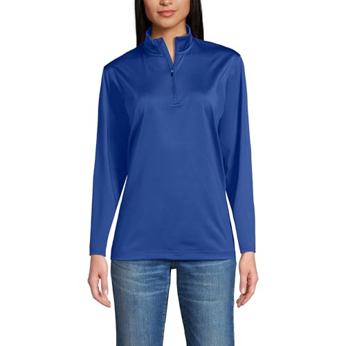 Lands' End Unisex Rapid Dry Quarter Zip Pullover
