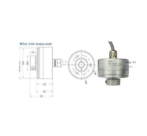 Capteur induction magnétique WOA-C44-ZK rotation précise