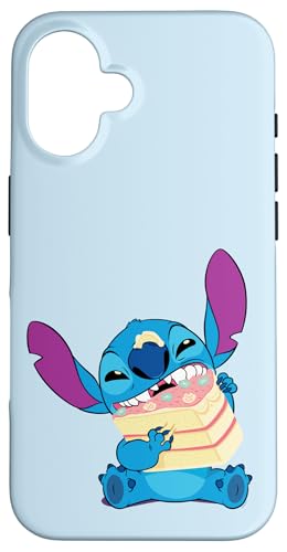Disney Lilo & Stitch Wedding Party Crasher Stitch with Cake Coque pour iPhone 16