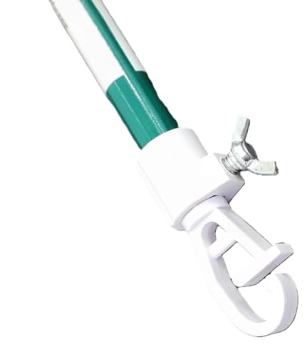 Prop Butterfly Or HD Twist Lock Garden Washing Line Metal Galvanised Outdoor Indoor Airer Rope String Cloths Laundry Support pole Extendable from 1.5 to 2.4m Telescopic strong (1pk Butterfly Lock)