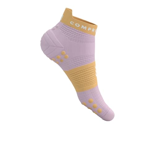 Meia de Compressão Para Corrida Cano Curto - Run Lo V4 Rosa/Laranja (T1)