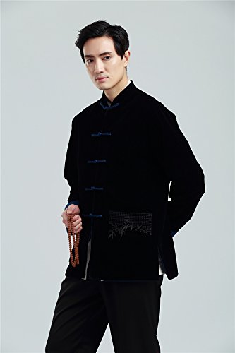 Shanghai Story Men's Chinese Tang Suit Velvet Reversible Kung Fu Jacket Coat3