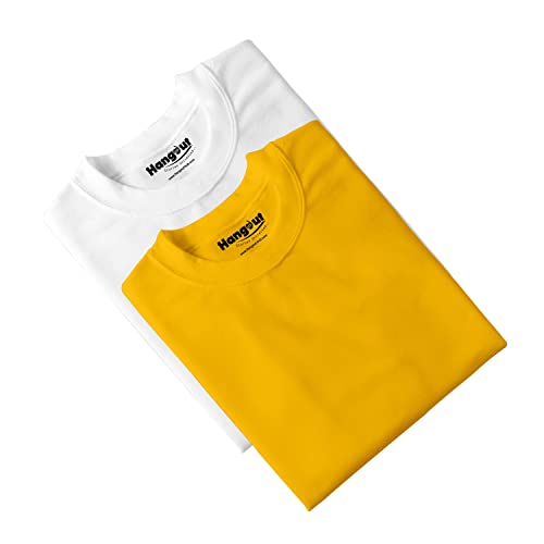 Image of Hangout Hub HH95 Tshirt for Womens | Regular Fit | Super Combed Cotton Women T-Shirt | Solid Plain Tees | Round Neck T Shirt | Half | Pack of 2 | 3 | 4 | 5 | 6