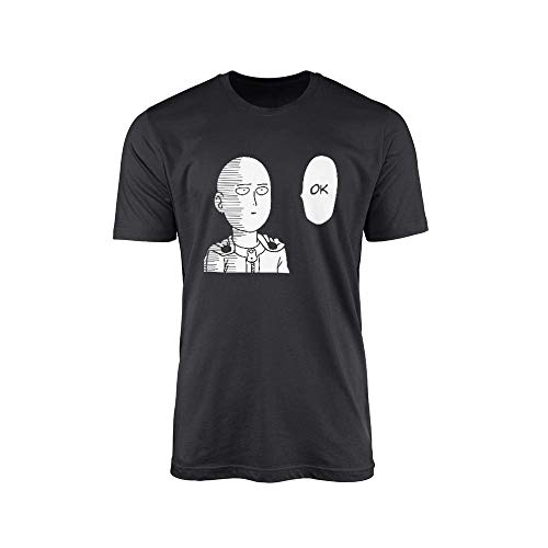 SMARTYPANTS OK One Punch Man Saitama T-shirt inspiré du dessin animé Noir 12-14 ans Cover