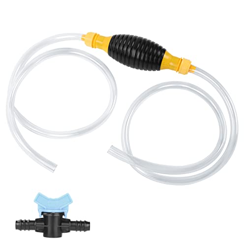 Foto von flintronic Handpumpe, Dieselpumpe, Benzinpumpe Absaugpumpe Kraftstoffpumpe, Handpumpe Wasser, Tragbare Schlauchpumpe, Benzin Auto für Kraftstoffe Notpumpe,Benzin Diesel Wasser, Benzinschlauch 2M