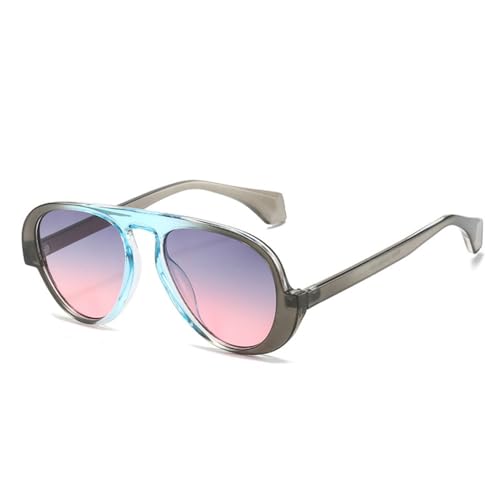 Lunettes de soleil rétro UV400 tendance miroir crapaud pour look chic