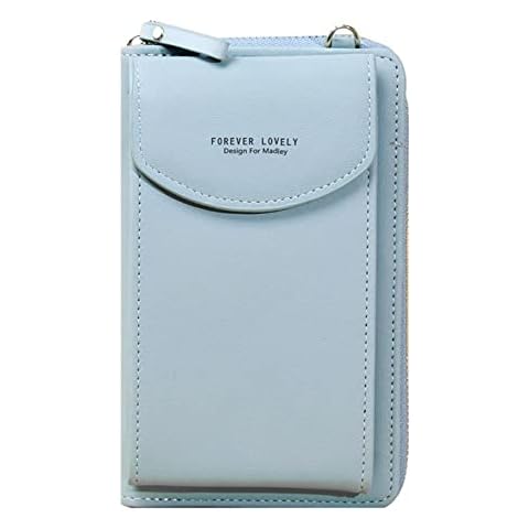 Small Cross Body Bag for Women Crossbody Phone Bag Cellphone Shoulder Purse Handbag Mobile Phone Pouch Coin Purse Wallet with Adjustable Detachable Strap, Card Slots Blue Cover