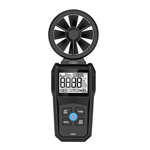 Anémomètre numérique portable AM610 appareil de mesure et testeur de vitesse du vent LCD