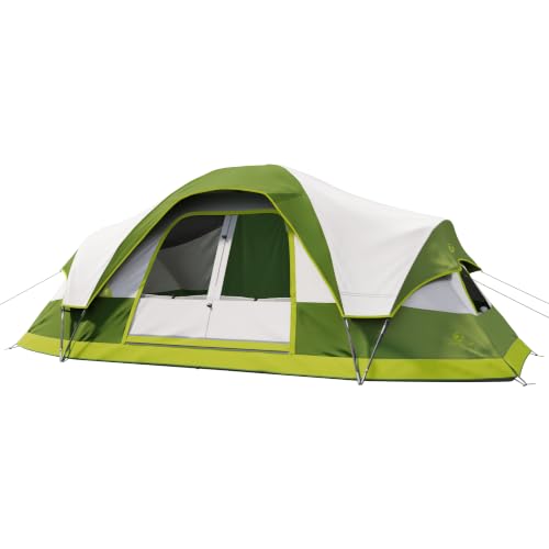 ALPHA CAMP Carpa para Camping Familiar de 10 Personas, Impermeable con Cubierta de Lluvia y Resistente al Viento, 3 Ventanas Grandes de Malla, 2 Habitaciones, Portátil con Bolsa de Transporte miniatura 1