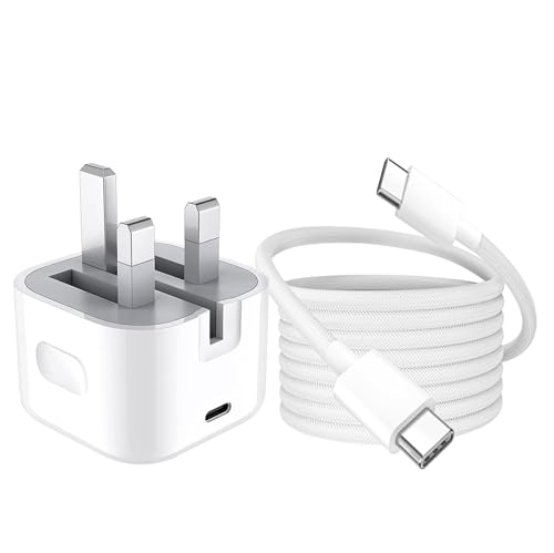 iphone 15 charger，iPhone 15 USB C Charger Fast Charging，35W Type C PD Wall Charger Plug with 1M USB C to USB C Fast Charging Data Sync Cable for iPhone 15/15 Plus/15 Pro/15 Pro Max, iPad Pro/Air/Mini