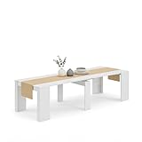 duehome | Mesa de Comedor, Medidas: 50-235 cm (Largo) x 90 cm (Ancho) x 78 cm (Alto)