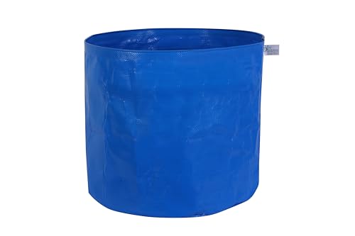 Image of Bio Blooms Round HDPE Plant Grow Bag for Terrace & Kitchen Gardening | Pack of 10 | 9x9 | 350 GSM Heavy Duty Outdoor Grow Bag | Durable Planter for Vegetables, Flowers & Plants | Blue