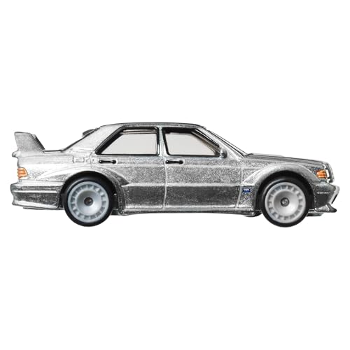 Hot Wheels Premium Car Culture Collectible Toy Car, 1:64 Scale Die-Cast Mercedes-Benz 190E 2.5-1.6, Modern Classics Vehicle with Real Riders Tires