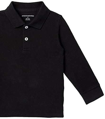 Image of Amazon Essentials Boys and Toddlers' Long-Sleeve Pique Polo Shirts for School Uniform, Multipacks
