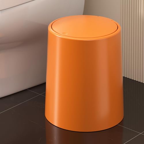 Bote de basura rectangular de plástico con tapa de presión miniatura 7