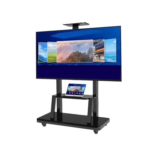 Soporte móvil para TV, altura ajustable, ruedas, 50-75 pulg miniatura 1