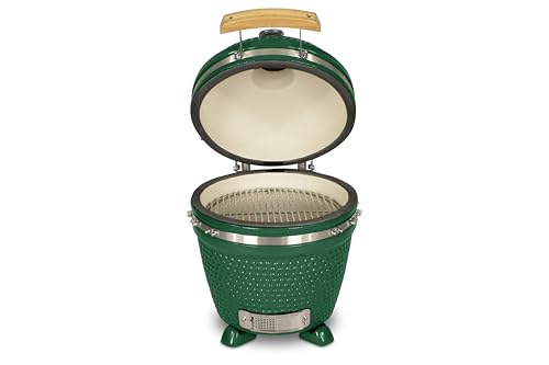 Kamado CL-16 Profi Keramik Grill ohne Standfuß Grün, Grilldurchmesser 40cm, Grillrostdurchmesser 33,5cm, BBQ Grillei Holzkohlegrill Grill Keramikgrill