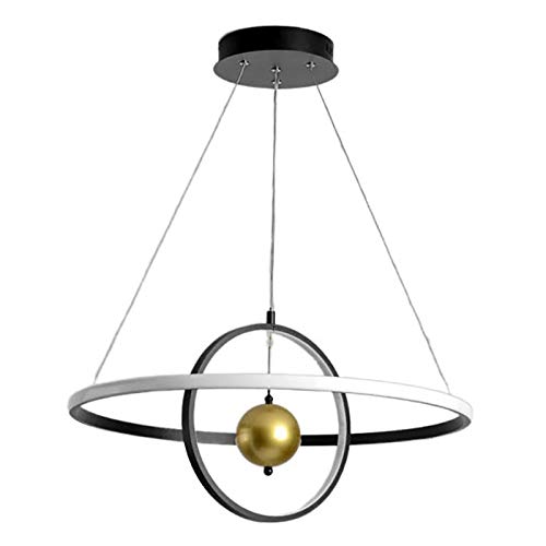 KXEcoLife Lustre Globe Contemporain à intensité Variable avec télécommande, Suspension en Acrylique réglable pour Salle à Manger et Salon, Anneau...