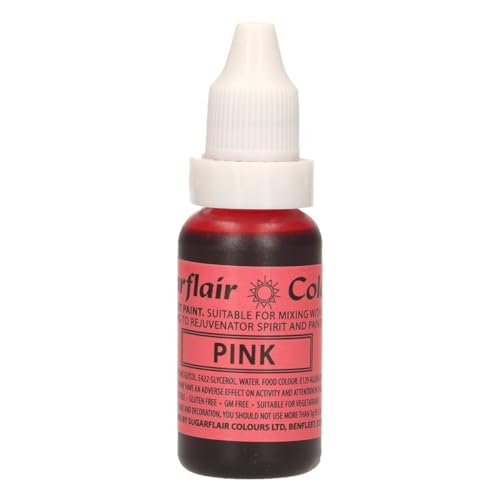 Sugarflair Edible Droplet Paint Rose - Colorante Alimentario Líquido, Colorante para Paste de Azúcar, Pasta de Goma, Glaseado - Se puede Utilizar con Aerógrafo - 14ml