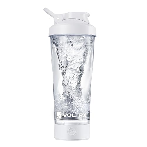 Image of VOLTRX Premium Electric Protein Shaker Bottle, Made with Tritan - BPA Free - 24 oz Vortex Portable Mixer Cup /USB C Rechargeable Shaker Cups for Protein Shakes