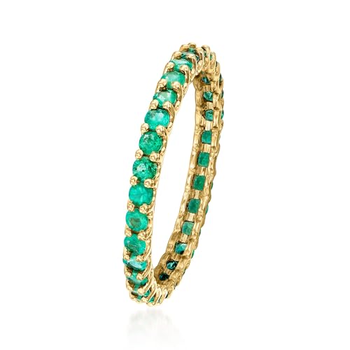Ross-Simons 0.70 ct. t.w. Emerald Eternity Band in 14kt Yellow Gold3