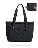 bagsmart Yoga Mat Bag, 23L Large Gym Bag, Durable Sport Tote Bag for women, Beach Tote Handbag, Pilates Bag for Gym Work Office Travel