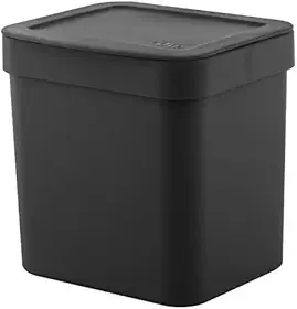Ou Lixeira de Bancada 2,5L Preto Linha Trium
