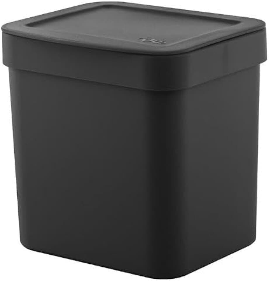 Ou Lixeira de Bancada 2,5L Preto Linha Trium