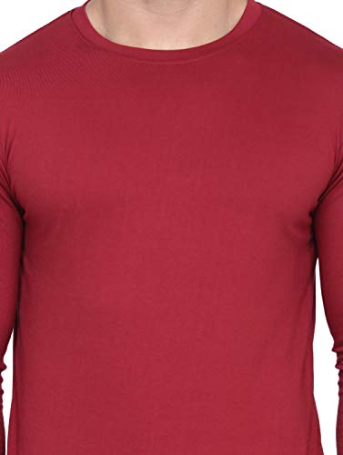 Image of Self Design Men Full Sleeve Round Neck Multicolor T-Shirt (Pack of 2)