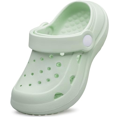 Image of vibdiv Boys Girls Clogs Kids Garden Shoes Unisex Child Cartoon Slides Sandals Beach Slipper Indoor Outdoor(Toddler /Little Kids /Big Kids)
