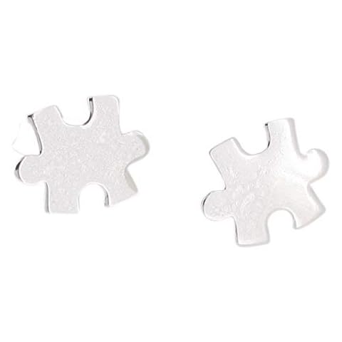 Touch Jewellery 925 Sterling Silver Jigsaw Stud Earrings Cover