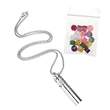 BESPORTBLE Aromatherapie Halskette mit Zylindrischem Anhänger aus Edelstahl Ätherisches Öl...