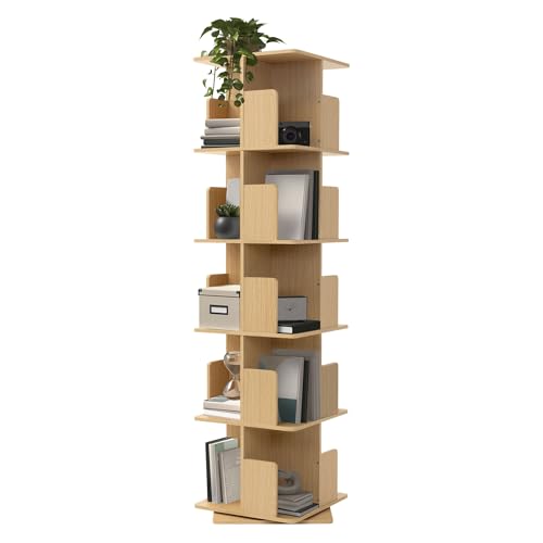 AMPIO SPAZIO DI ARCHIVIAZIONE CON 5 LIVELLI E 20 SCOMPARTI – La libreria dispone di cinque ripiani stabili, ciascuno con quattro pratici scomparti. In questo modo, la libreria offre molto spazio per organizzare in modo chiaro libri, raccoglitori, riviste o decorazioni. Perfetta come scaffale salvaspazio con elevata capacità e un look moderno.