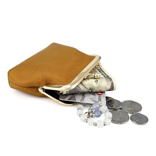 Image of Cute Floral Buckle Coin Purses Vintage Pouch Kiss-lock Change Purse Wallets