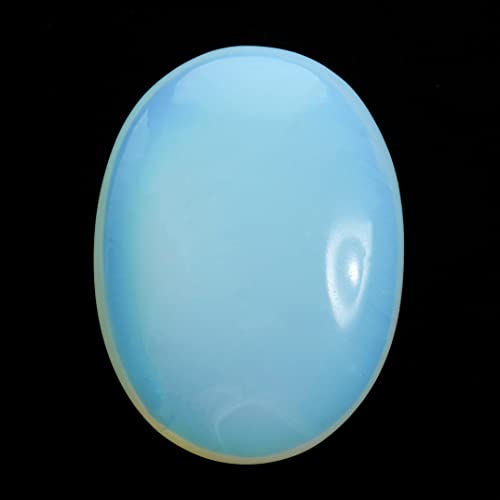 Crocon Opalite Large oval Palm Stone Pocket Massage Worry Stones for Natural Body Chakra Balancing Reiki Healing Stones and Crystal Grid Healing Massage Spa Energy Crystals