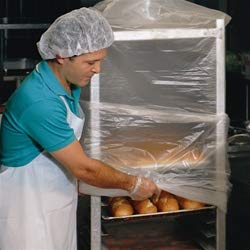 27x37 HDPE Bun Pan Rack Covers w/Ties 200/RL