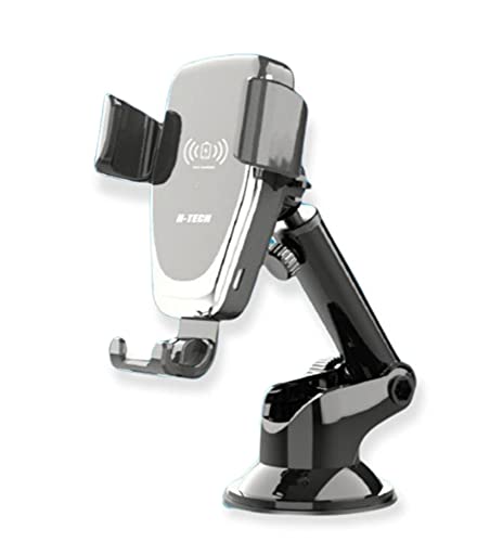 Suporte para celular veicular carregador wireless indução 12V HT-SC002 fixação ventosa