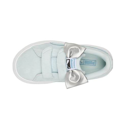 PUMA Kids Girls Suede Classic Light Flex Bow V Slip On Sneakers Shoes Casual - Blue - Size 1.5 M4