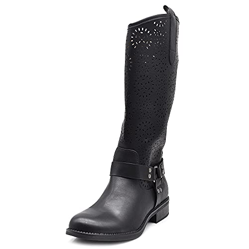 IF Fashion Stivali Stivaletti da Donna Biker