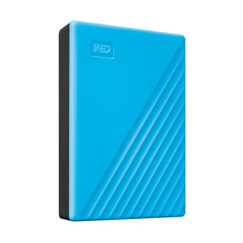 Image of Western Digital WD 4TB My Passport Portable Hard Disk Drive, USB 3.0 with Automatic Backup, 256 Bit AES Hardware Encryption,Password Protection,Compatible with Windows and Mac, External HDD-Blue