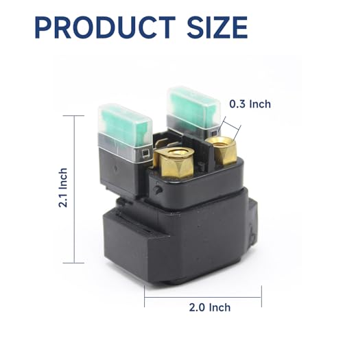 Image of Starter Solenoid for Yamaha ATV YFM 350 400 450 660 Raptor Grizzly, Relay for Yamaha Kodiak Wolverine Big Bear 2003 2004 2005 2006 2007 2008 (Pack of 2)