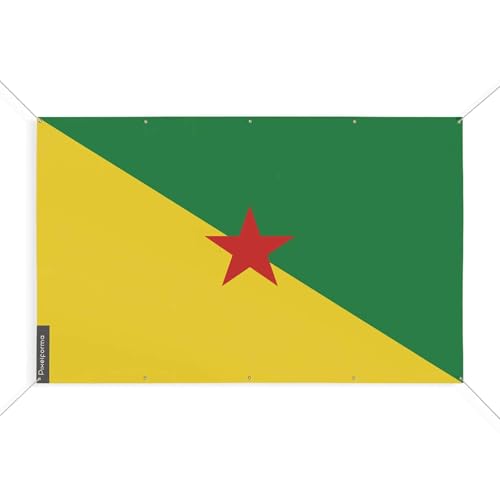 Drapeau Guyane 10 oeillets grand pavillon extérieur 110x165