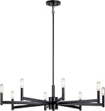 Kichler 43857BK Erzo Chandelier, 8-Light 480 Total Watts, Black