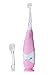 Brush Baby BabySonic Infant and Toddler Electric Toothbrush for Ages 0-3 Years - Smart LED Timer and Gentle Vibration Provide a Fun Brushing Experience - Includes 2 Sensitive Brush Heads - Pink