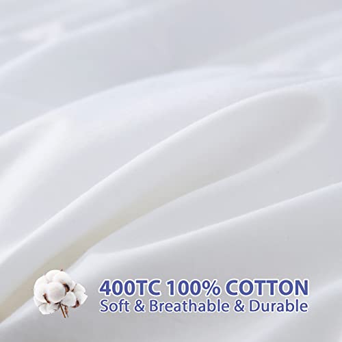 ABENE Mattress Topper for Back Pain Relief, Extra Thick Mattress Pad Pillowtop, Soft Mattress Protector Cover with 8"-21" Deep Pocket (Pure White, King, Feather Down)