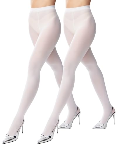 Image of leg elegant 2 pack Women's 80 Den Microfiber Soft Opaque Tights Pantyhose