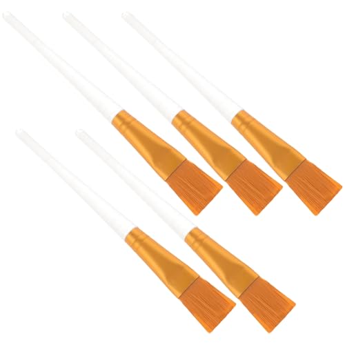 Anneome 5 piezas Brochas para Mascarilla Facial Mango Transparente y Cerdas Sintéticas Pinceles Cosméticos para Aplicar Serum y Tratamientos Faciales Casa y Profesional