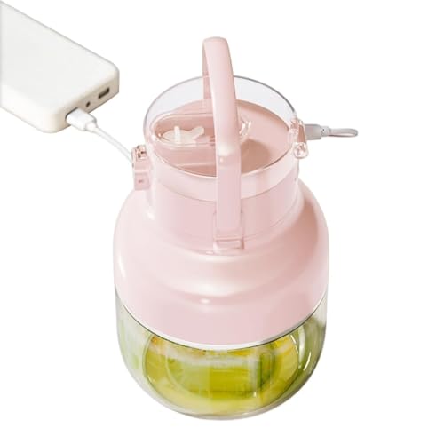 Electric Lemon Juicer Machine - Wireless Rechargeable Portable Cup, Large Capacity Fruit And Vegetable Press, Compact Handheld Juice Maker With Handle, Quick Mixing Extractor | For Citrus Orange Lime