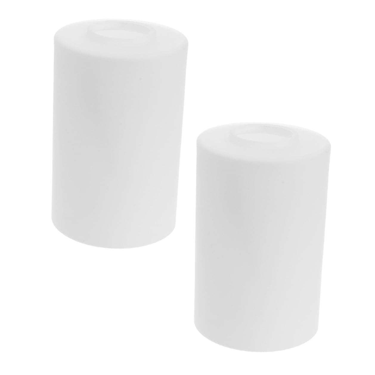 DOITOOL Paralume senza Sbavature Cilindrico E27 in Vetro Bianco 2 Pezzi per Lampadario Pendente Moderno per Luce a Soffitto e Parete